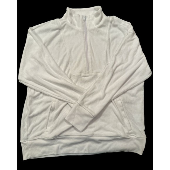 Offline by Aerie Summer Lights Terry Quarter Zip Sweatshirt Women’s‎ Sz L - Picture 1 of 4